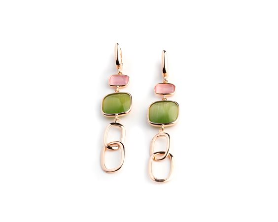 Pendientes Madì Mujer Catene lime in Plata Quarzo idrotermale 39021 - 39021